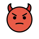 Angry Face With Horns SVG Icon